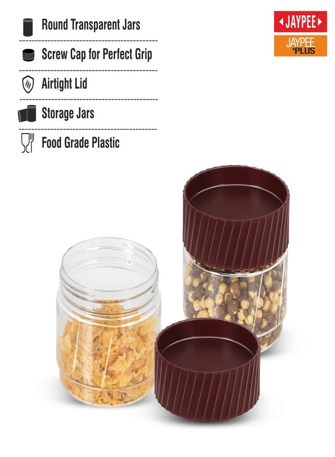 JAYPEE Plastic Kitchen Storage Container With Airtight Lid Stackable|Break Resistant - BPA-Free Plastic |Odour Safe Food Grade |500 ml |Set of 2 (Burgandy) - Image 3